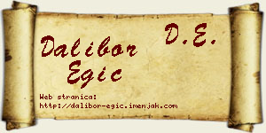 Dalibor Egić vizit kartica